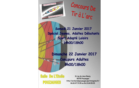 Concours 21 et 22 Janvier 2017 Pouzauges